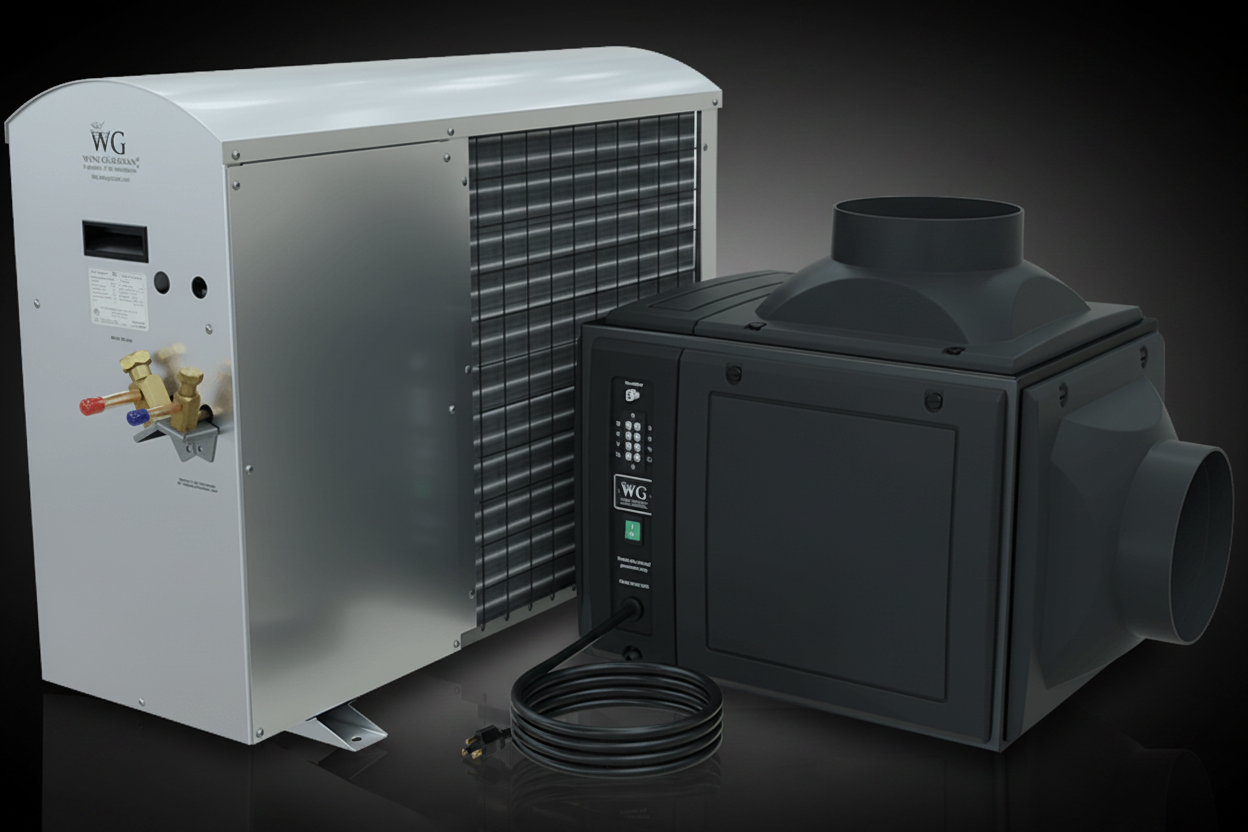 Wine Guardian Pro Split System complete with fan-coil and condensing unit