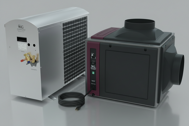 Wine Guardian Ducted Split System complete with fan-coil and condensing unit
