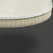 Close-up of a cream Surya Winder End Table with a powder-coated aluminum top and handwoven PE rope detail.