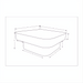 Technical drawing of the Surya Arquette Coffee Table, showing its 16"H x 40"W x 40"D dimensions.