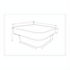 Technical drawing of the Surya Arquette Coffee Table, showing its 16"H x 40"W x 40"D dimensions.