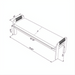 Line drawing of the Surya Palma Bench, showing its 71"W x 19"D x 23"H dimensions.