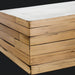 Surya Cane Garden decorative box set, natural bamboo and dark brown hand-painted manufactured wood.