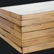 Surya Cane Garden decorative box set, natural bamboo and dark brown hand-painted manufactured wood.