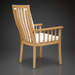 Surya Cape Town outdoor dining chair with wheat aluminum frame and white Sunbrella cushions.
