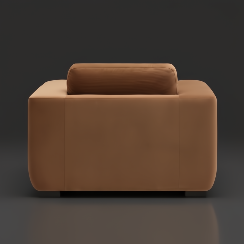 Modern Surya Cahill accent chair with brown polyester upholstery and a structured design.