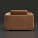 Modern Surya Cahill accent chair with brown polyester upholstery and a structured design.