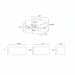 Diagram of the Surya Capitola Accent Chair showing dimensions for the chair and three pillows.