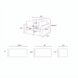Diagram of the Surya Capitola Accent Chair showing dimensions for the chair and three pillows.