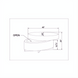 Line drawing of the Surya Corson Storage Ottoman, showing its 48"W x 20"H dimensions and open storage.