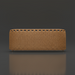 Woven light brown rattan headboard with a scalloped top edge, on a dark gray background.