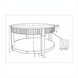 Surya Rosemary coffee table, 17"H x 32"W, with a round marble top and mango wood base.
