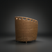 Surya Marvella indoor/outdoor dining chair with natural woven texture and decorative top edge.