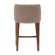 Surya Brooke counter stool with medium brown polyester cover and wheat wood finish beechwood base.