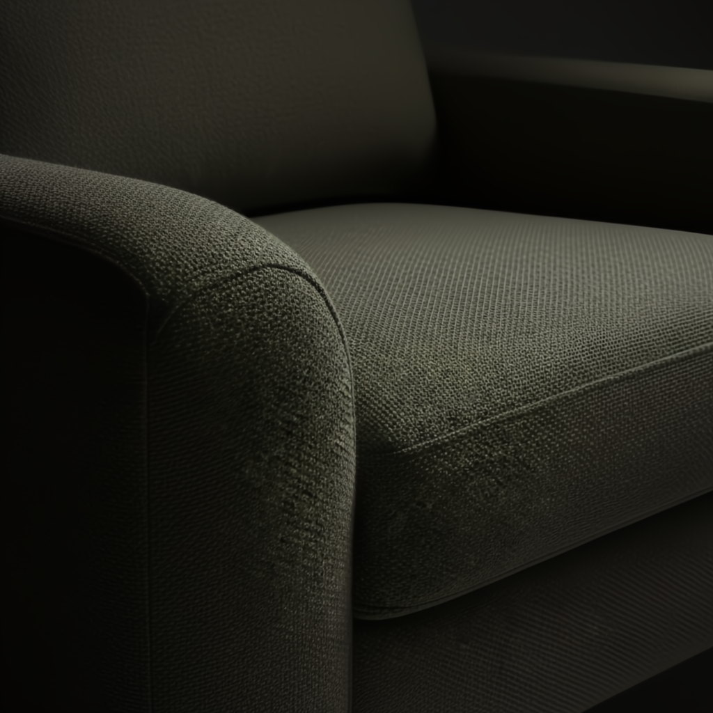 Close-up of a Surya Loma swivel chair in grass green upholstered fabric with a subtle texture.
