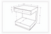 Surya Coburn end table technical drawing with 20"H x 18"W x 16"D dimensions and open storage.
