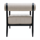 Surya Antibes ANTE-001 outdoor accent chair with beige Sunbrella fabric, quick-dry foam, and black aluminum frame.