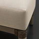 Surya Porta Daybed with a light beige Sunbrella® acrylic cushion, brown hand-painted aluminum base, and handwoven PE wicker detail.