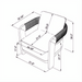Surya Palma Accent Chair dimensions: 32.36"W x 38.2"D x 28"H, with seat and arm measurements.