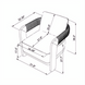 Surya Palma Accent Chair dimensions: 32.36"W x 38.2"D x 28"H, with seat and arm measurements.