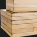 Surya Cane Garden decorative box set, natural bamboo and dark brown hand-painted manufactured wood.