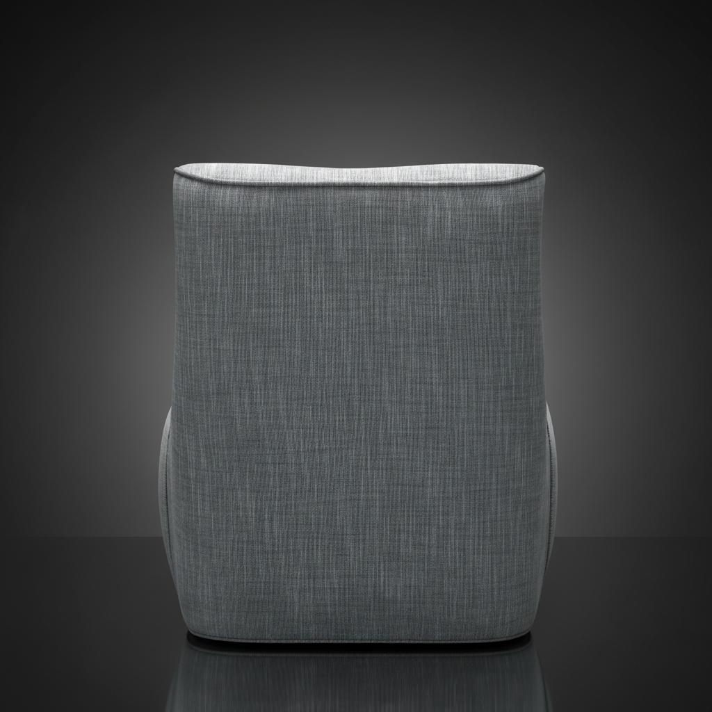 Surya Adalei modern accent chair with gray polyester-linen cover and tailored design.