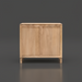 Surya Silas Cabinet: Scandinavian modern mango wood storage cabinet with brown stained finish.