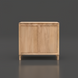 Surya Silas Cabinet: Scandinavian modern mango wood storage cabinet with brown stained finish.