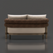Surya Porta Daybed with beige Sunbrella cushions, brown handwoven PE wicker, and aluminum base.