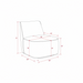 Line drawing of the Surya Adalei Accent Chair with dimensions: 31"H x 29"W x 33"D.