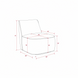Line drawing of the Surya Adalei Accent Chair with dimensions: 31"H x 29"W x 33"D.
