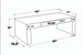 Line drawing of the Surya Coburn Coffee Table, showing its 16"H x 48"W x 24"D dimensions.