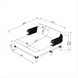 Technical drawing of the Surya Porta Daybed, showing dimensions of the brown aluminum base, Sunbrella cushion, and wicker details.
