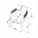 Line drawing of Surya Palma Dining Chair with dimensions: 27"H x 24"W x 23"D.
