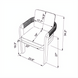 Line drawing of Surya Palma Dining Chair with dimensions: 27"H x 24"W x 23"D.