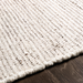 Handmade Surya Azalea AZA-2326 rug, light beige, black, and light gray recycled PET yarn, modern textured design.