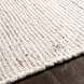 Handmade Surya Azalea AZA-2326 rug, light beige, black, and light gray recycled PET yarn, modern textured design.