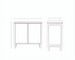 Line drawing of the Surya Silas Cabinet, a brown mango wood Scandinavian modern storage cabinet.