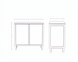 Line drawing of the Surya Silas Cabinet, a brown mango wood Scandinavian modern storage cabinet.