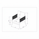 Line drawing of Surya Brielle Accent Chair with dimensions.