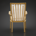 Surya Cape Town outdoor dining chair with wheat aluminum frame and white Sunbrella cushions.