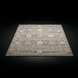 Surya Almeria hand-knotted low pile rug in light brown, gray, and cream with elegant fringe.