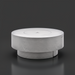 Gray hand-painted aluminum Surya Daniella Fire Table, a round outdoor fire pit with a modern design.
