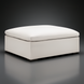 Surya Avington Ottoman, a spacious rectangular ottoman with light linen upholstery and a subtle wood base.