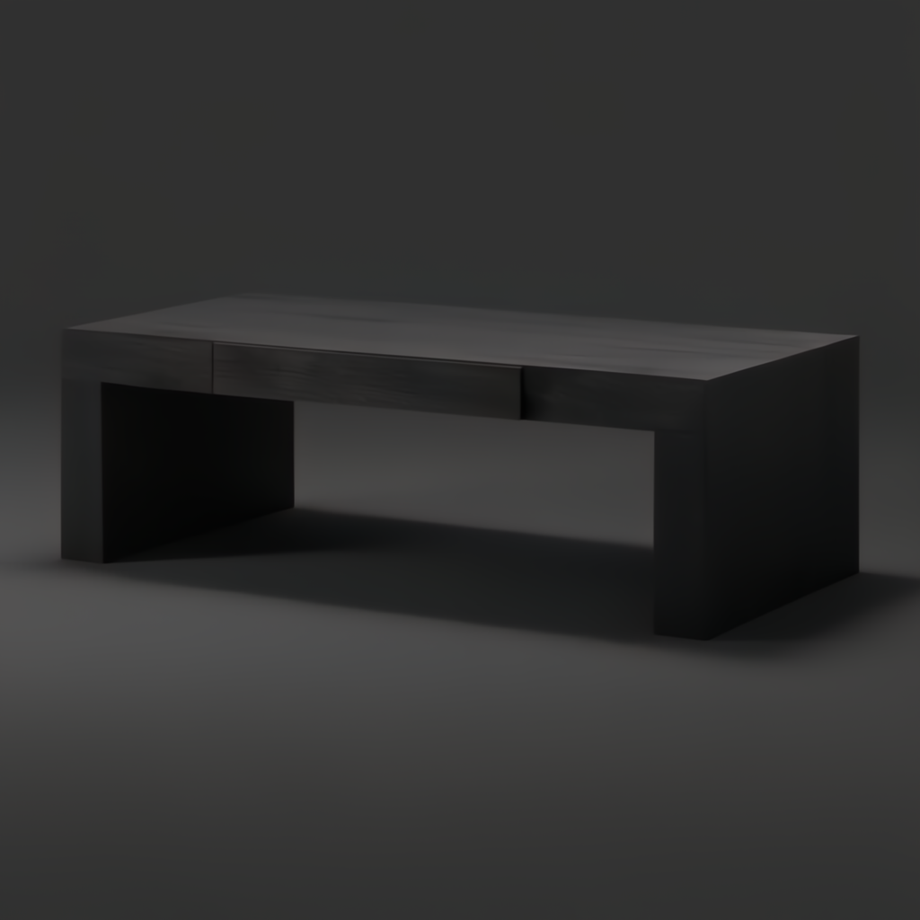 Surya Coburn black brushed mango wood coffee table with a soft-close drawer and storage.