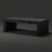 Surya Coburn black brushed mango wood coffee table with a soft-close drawer and storage.