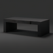Surya Coburn black brushed mango wood coffee table with a soft-close drawer and storage.