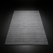 Surya Hickory HCK2303 area rug, hand-loomed with recycled PET yarn, featuring subtle gray, charcoal, and cream stripes.