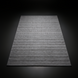 Surya Hickory HCK2303 area rug, hand-loomed with recycled PET yarn, featuring subtle gray, charcoal, and cream stripes.