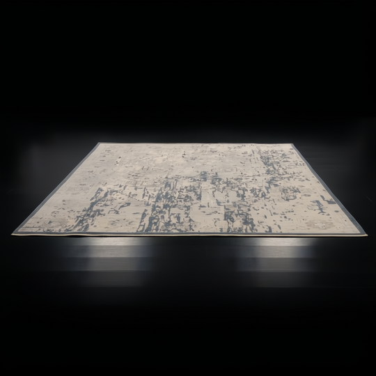 Hand-knotted wool area rug, Cappadocia CPP-5035, with traditional charcoal, wheat, and light beige design.